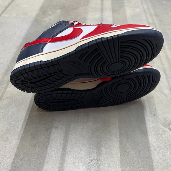 Nike Dunk Low Men's Boston Red Sox White Navy Blue Red IM2222 100 - New - Picture 6 of 6